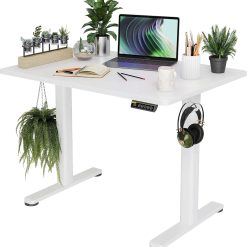 Alternative view of Special Electric Standing Desk, Adjustable Height Stand up Desk, 24x48 Inches Sit Stand Home Office Desk with Splice