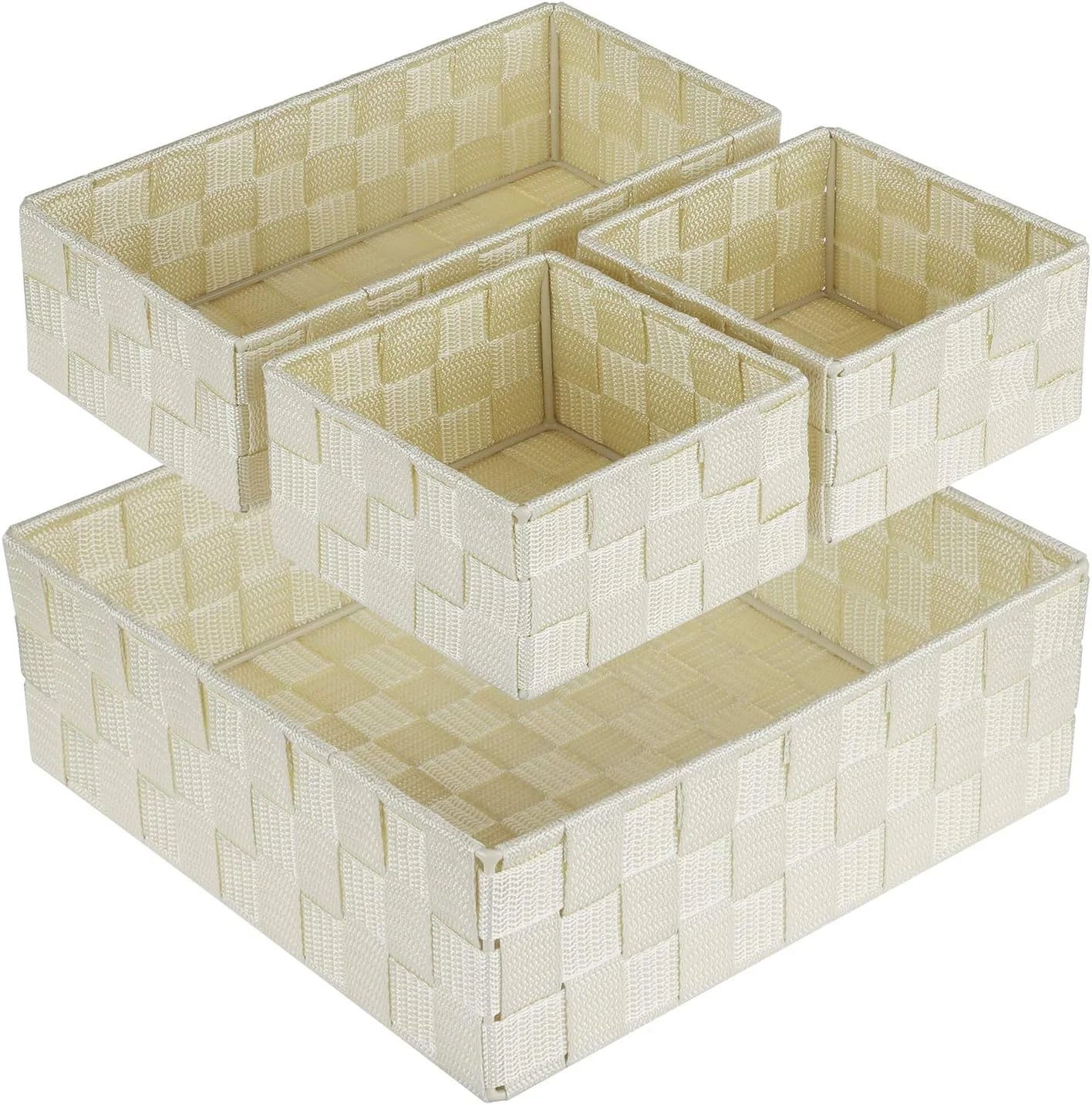 Special Woven Storage Baskets for Organizing 6 Pack, Large&Small Storage Cube Bins Set for Bathroom, Storage Boxes - Image 6