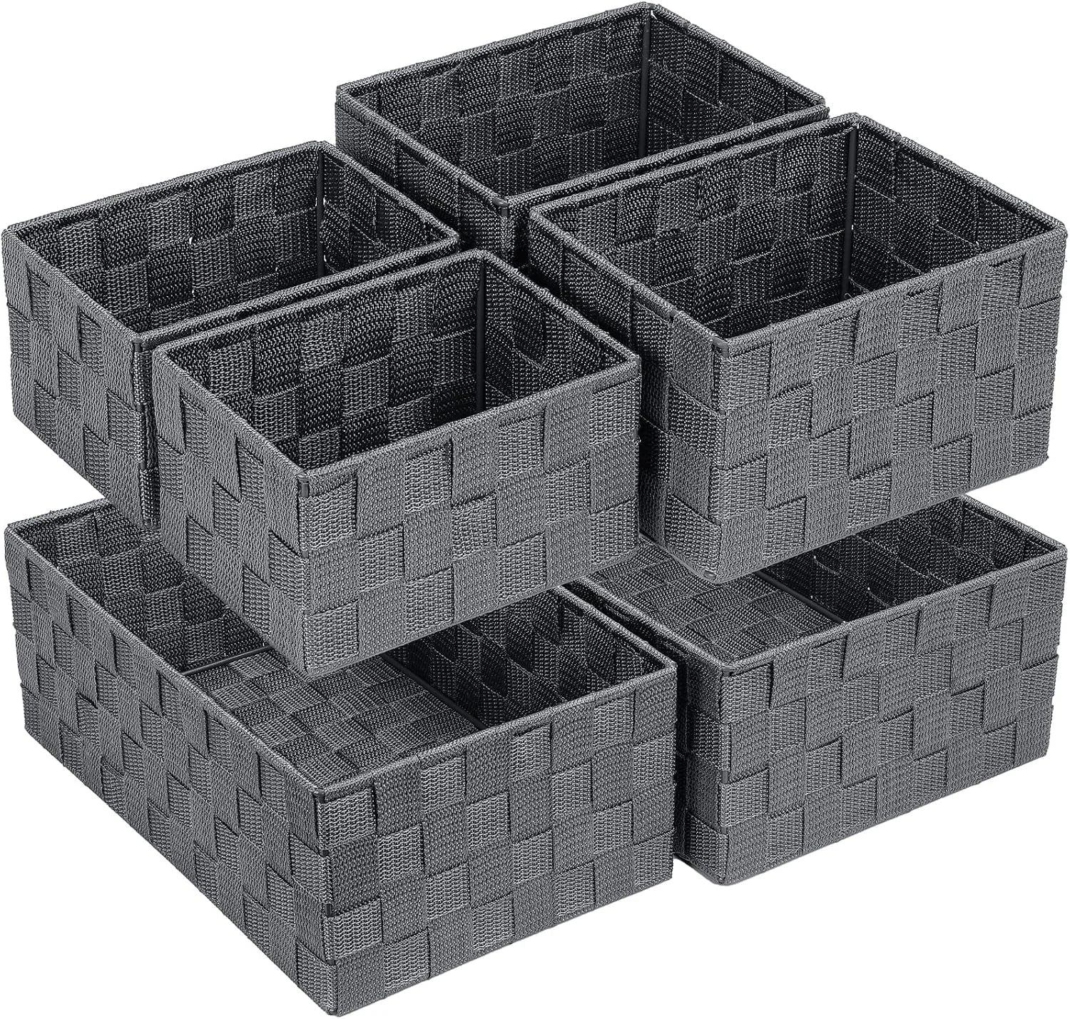Special Woven Storage Baskets for Organizing 6 Pack, Large&Small Storage Cube Bins Set for Bathroom, Storage Boxes - Image 13