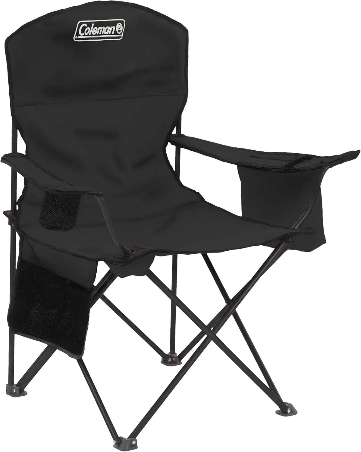 Special Coleman Portable Camping Chair with 4-Can Cooler, Cushioned Seat & Back with Side Pockets & Cup Holder - Image 3