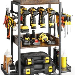 Special Power Tool Organizer Garage Storage Organization Shelving Tool Holder Drill Rack Shelf Rolling Cart Open Tool " For Garage Organization