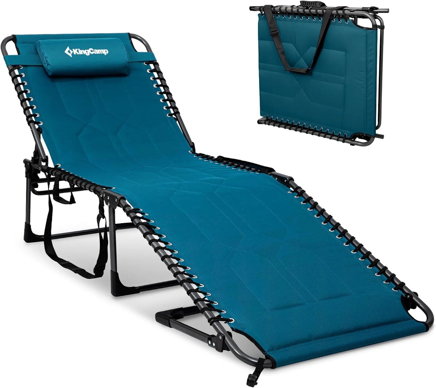 Special Oversized Tanning Chair, Extra-Wide Padded Folding Chase Lounge Chairs Portable Adjustable 5-Position 440lbs - Image 2
