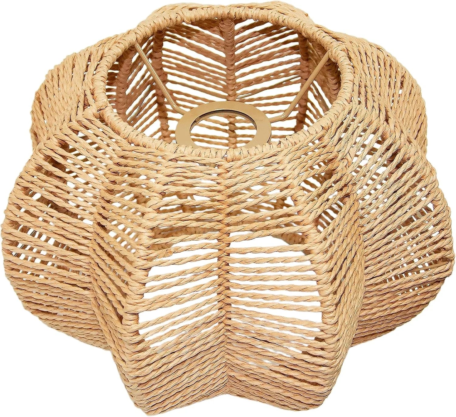 Special LUCORUSC Hanging Light Lamp Shades Boho Rattan Lamp Shades - Image 4