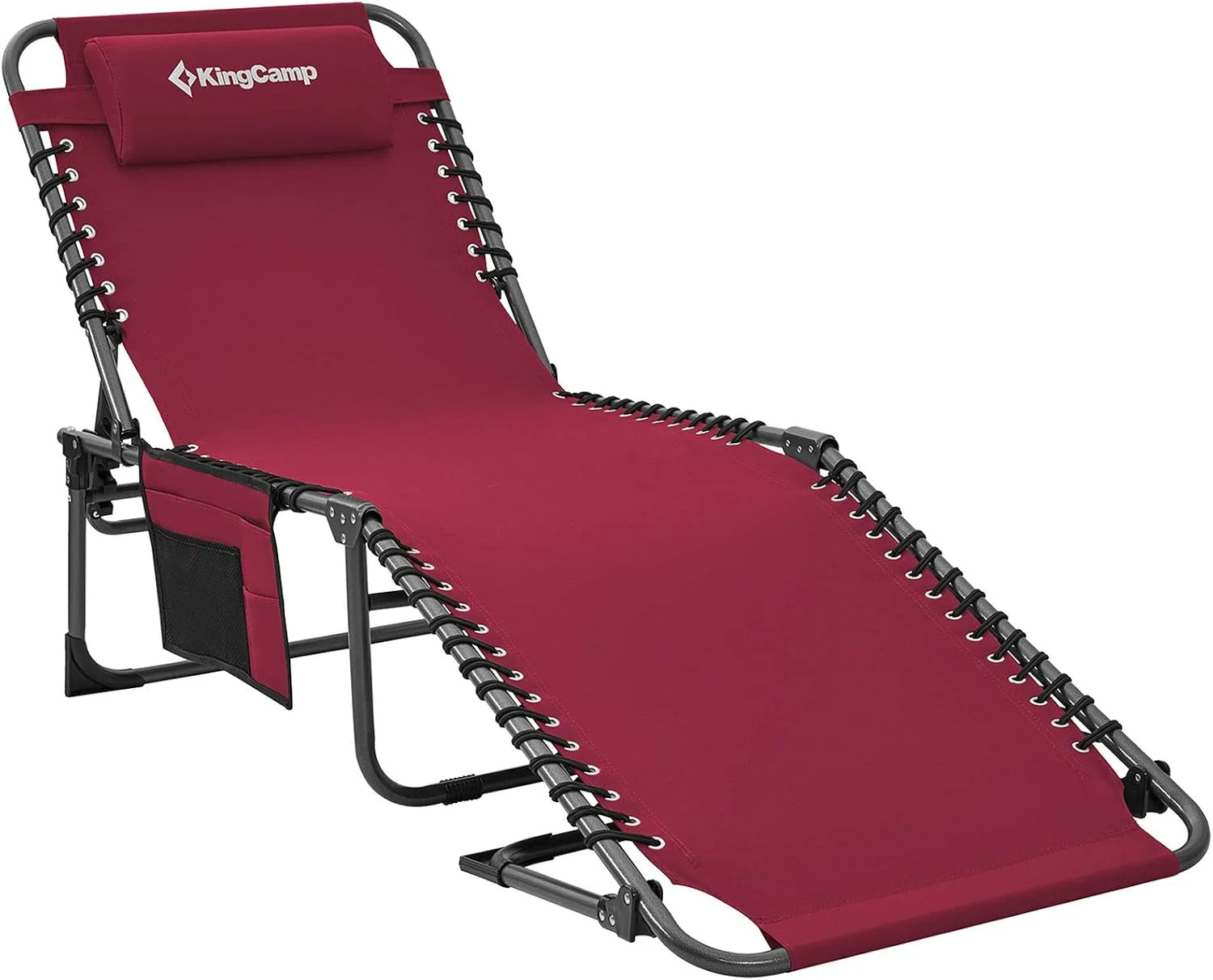Special Oversized Tanning Chair, Extra-Wide Padded Folding Chase Lounge Chairs Portable Adjustable 5-Position 440lbs - Image 4