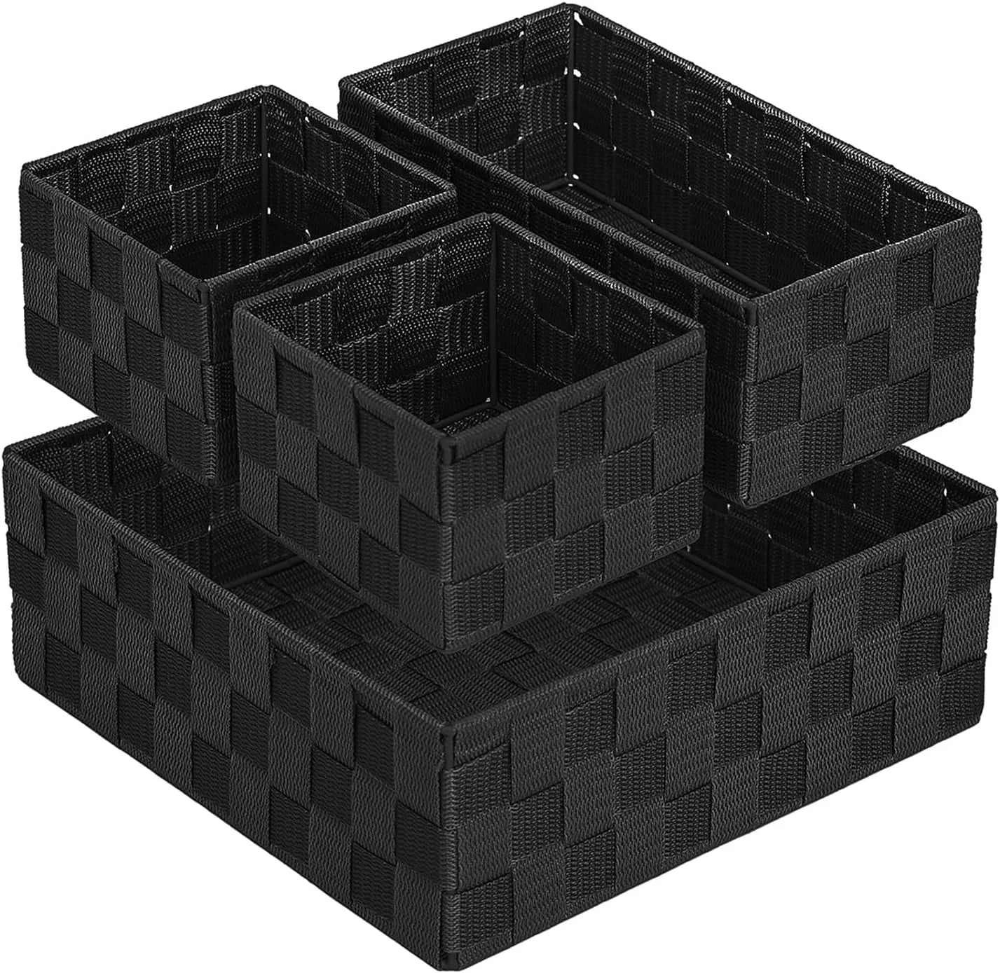 Special Woven Storage Baskets for Organizing 6 Pack, Large&Small Storage Cube Bins Set for Bathroom, Storage Boxes - Image 2
