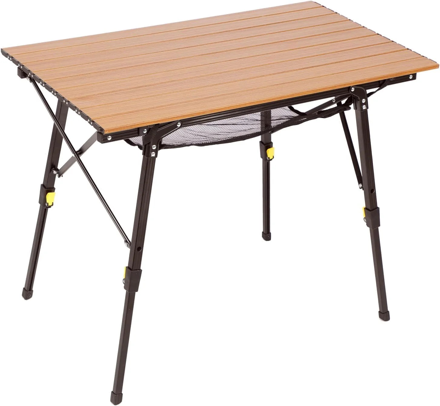 Special Outdoor Folding Portable Picnic Camping Table with Adjustable Height Aluminum Roll Up Table Top Mesh Layer - Image 6