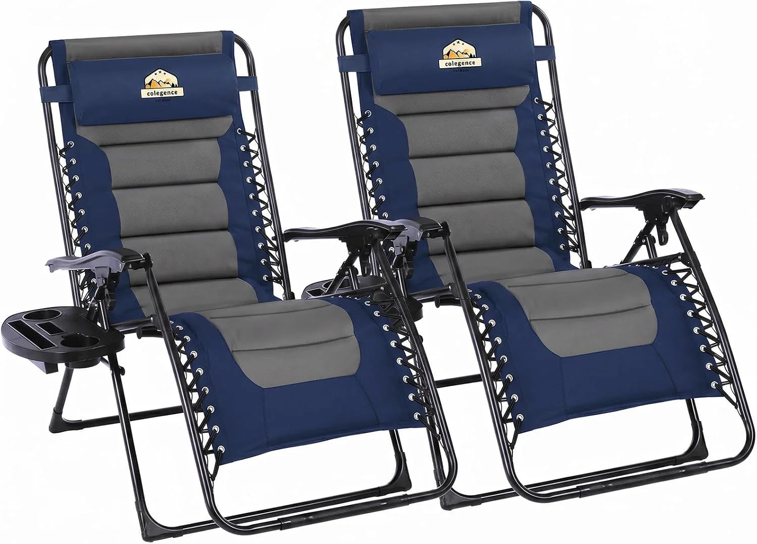 Special Oversized Padded Zero Gravity Lounge Chair, Foldable Patio Anti Gravity Reclining Chairs Folding Lawn Recliner - Image 3