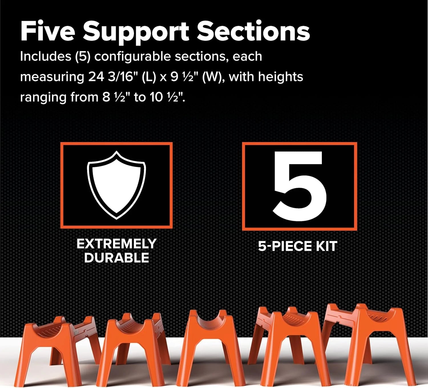 Special Rhino RV Sewer Hose Support Kit, Extends Over Uneven Terrain for Easy Drainage, Holds Up to 15-Feet of RV Sewer - Image 3