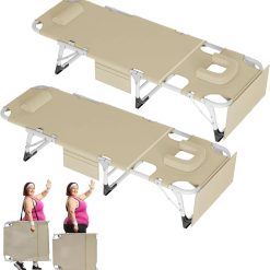 Special Heavy Duty Tanning Chair, Outdoor 5-Position Folding Chaise Lounge Chair with Pad, Portable Beach Lounge Chair