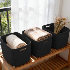 Alternative view of Special Woven Baskets, Storage Baskets for Shelves with Handles, 13.5×11×9.5 Closet Baskets, Nursery Organizer