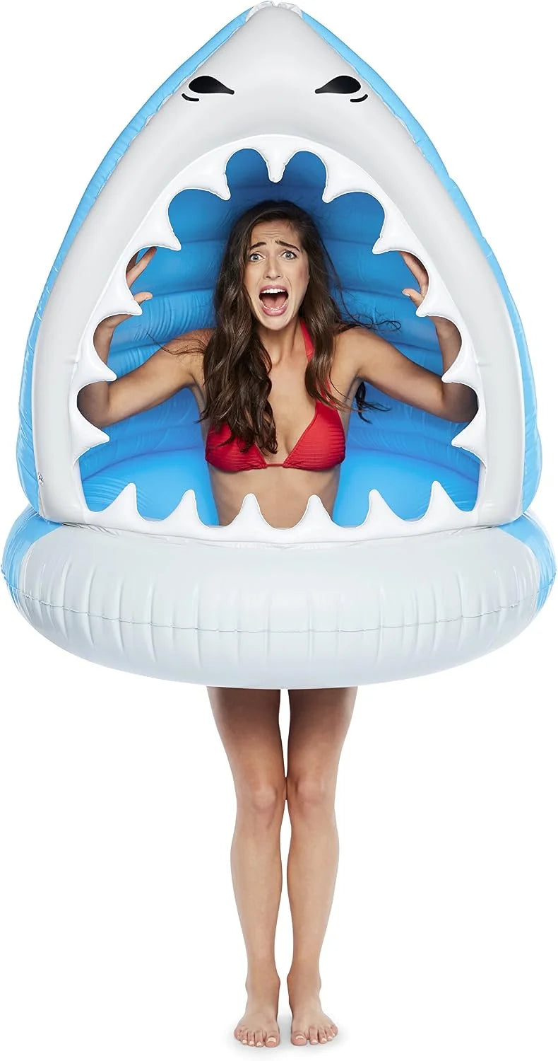 Special Shark Inflatable Pool Float, Large Novelty Lounge Raft