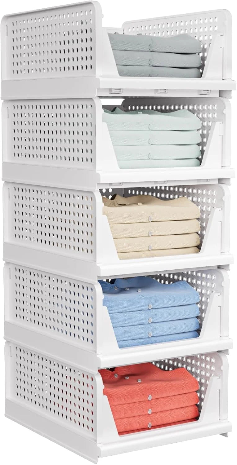 Special Stackable Closet Storage Basket, Stackable Storage Bins, Multifunctional & Foldable Closet Organizer - Image 2
