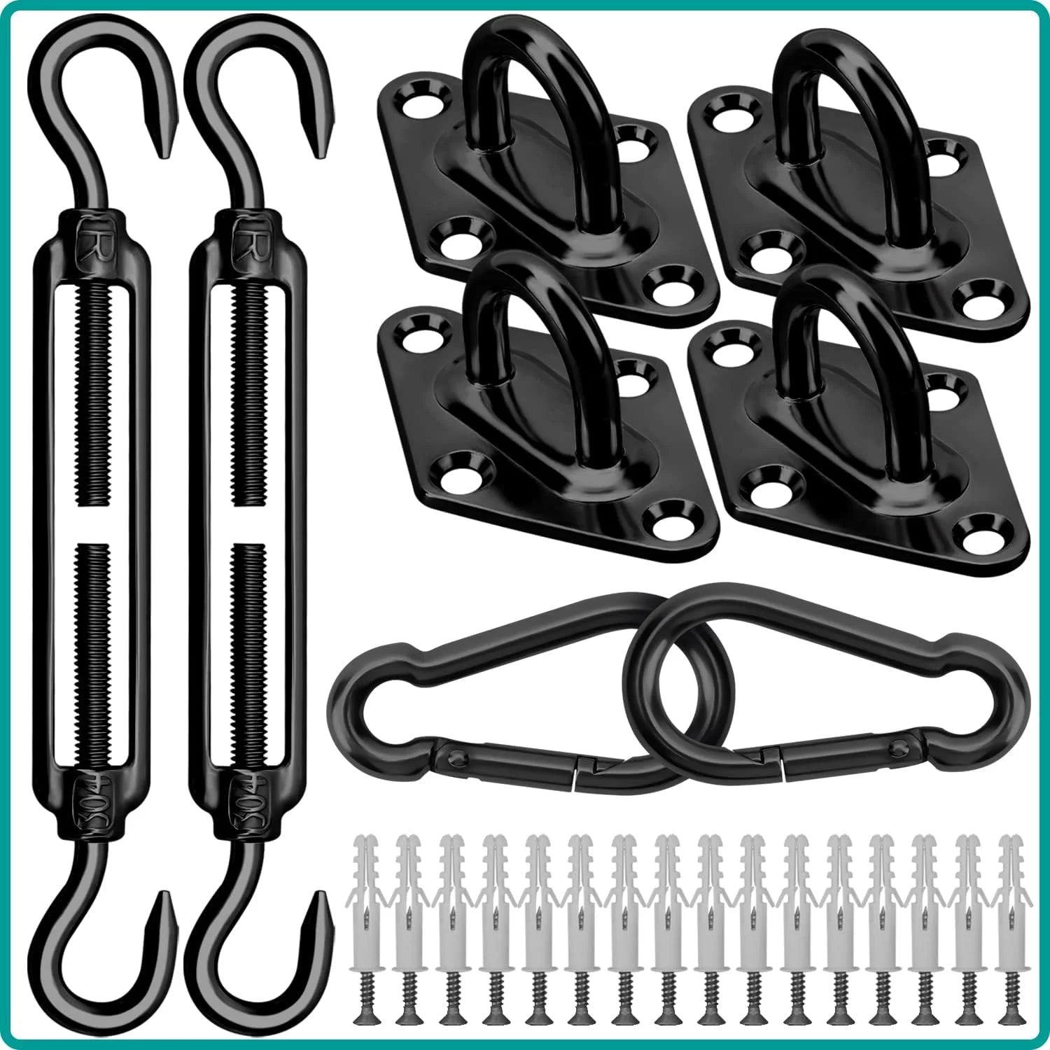 Special Shade Sail Hardware Kit 6 Inch for Rectangle & Triangle Shade Sail Install - Image 5