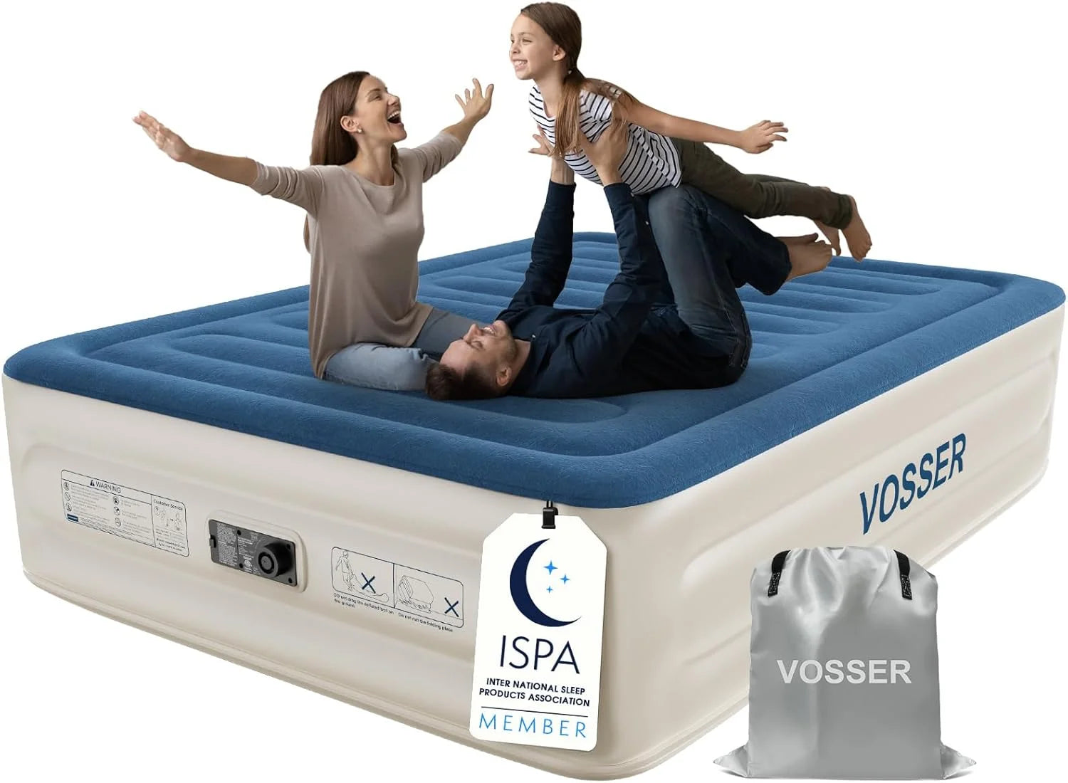 Special Queen Air Mattress with Built-in Pump, 18" Raised Blow Up Mattress, Flocked Top Inflatable Mattress for Home - Image 4