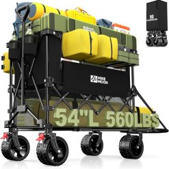 Alternative view of Special HIKEMOON Double Decker Collapsible Wagon with Extended Tailgate, Black