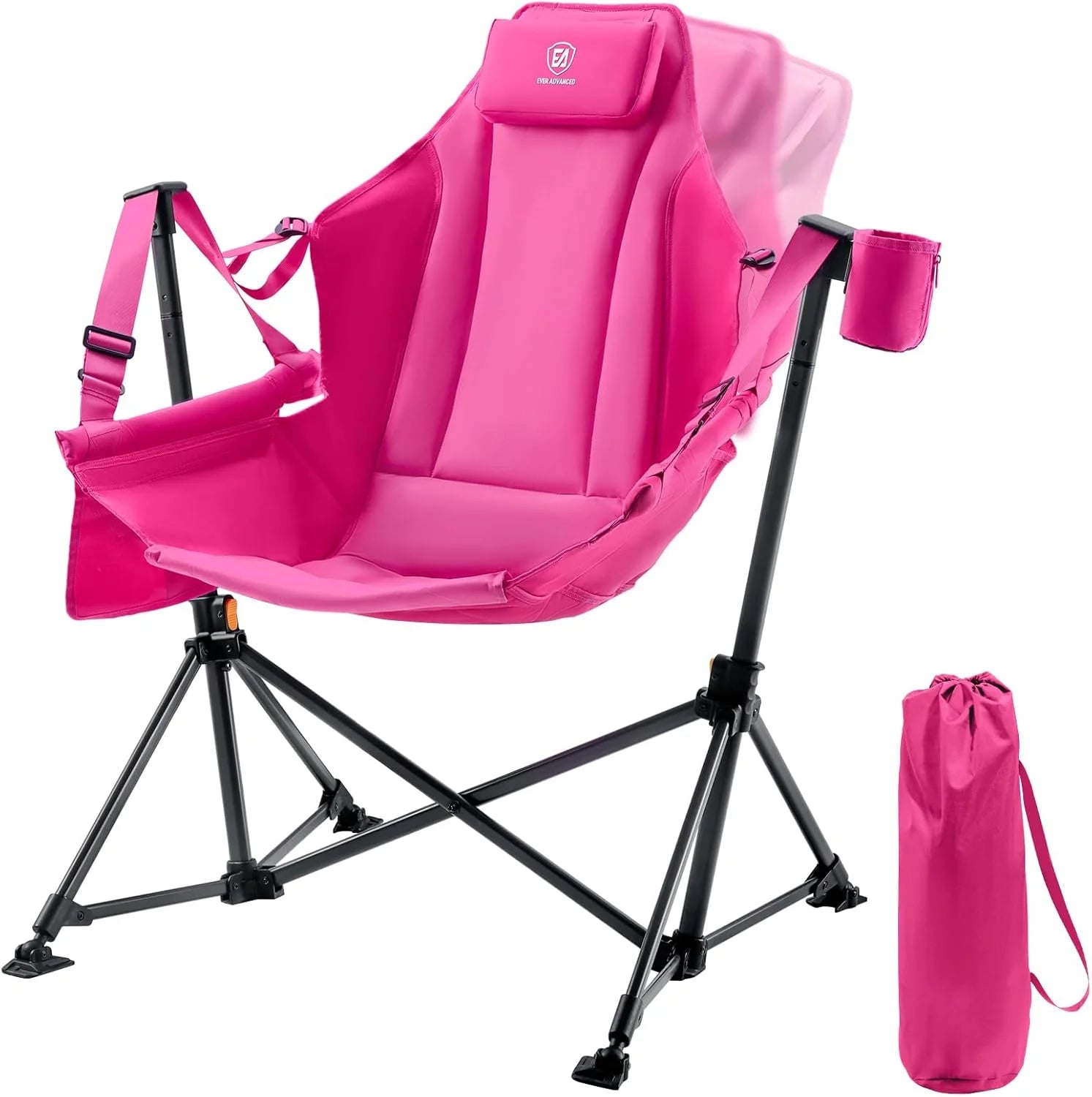 Special ADVANCED Padded Oversized Hammock Camping Chair, Compact Heavy Duty Swing Chair with Multi-Storage Pockets