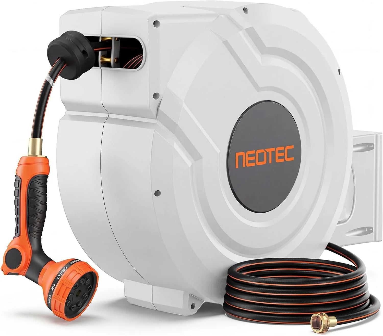 Special 5/8 in 100ft Retractable Garden Hose Reel with Any-Length Lock Slow Auto Rewind Heavy Duty Water Hose Reel - Image 2