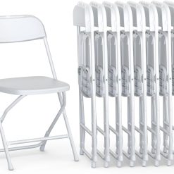 Alternative view of Special Modern Space 10 Pack Foldable Plastic Chair, Folding & Stackable, 350 lbs Capacity Steel Frame Seats for Indoor