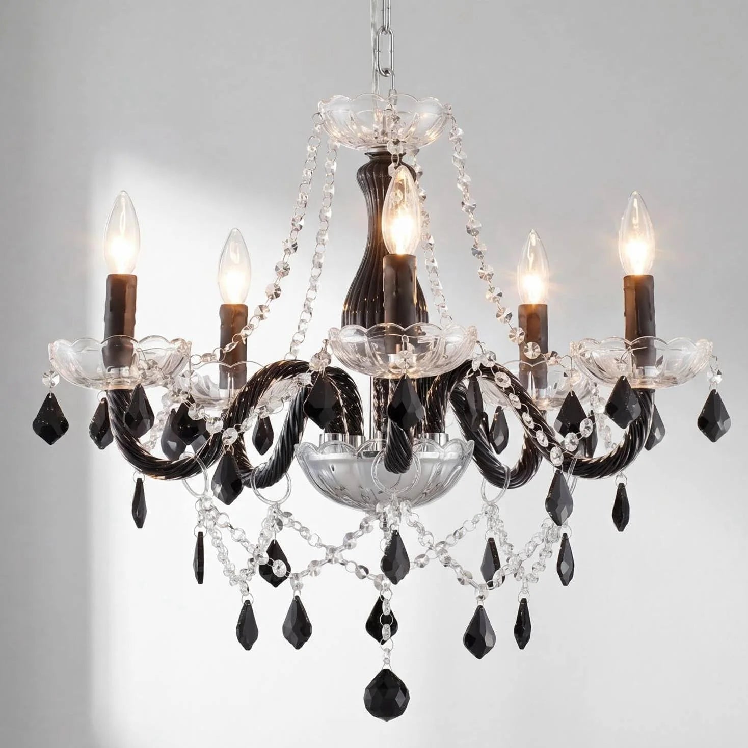 Special Mossi 5 Light Modern Contemporary Elegant K9 Crystal Glass Chandelier Pendant Ceiling Lighting Fixture - Image 6