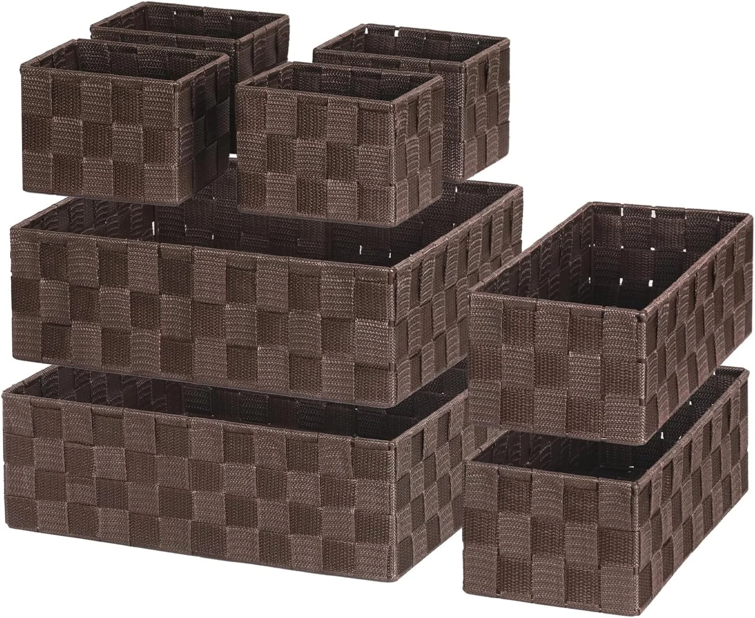 Special Woven Storage Baskets for Organizing 6 Pack, Large&Small Storage Cube Bins Set for Bathroom, Storage Boxes - Image 9