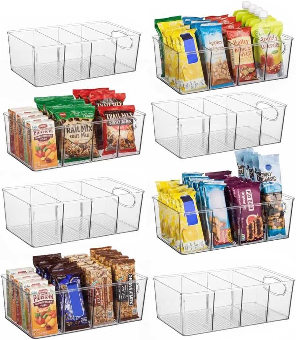 Special Pantry Organizers and Storage and Cabinet Organizer, 2 Pack, Storage bin with divider for organizing
