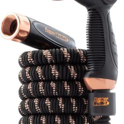 Special Hose 100 FT Copper Bullet Expandable Garden Hose w/10 Pattern Thumb Spray Nozzle AS SEEN ON TV 650psi 3/4
