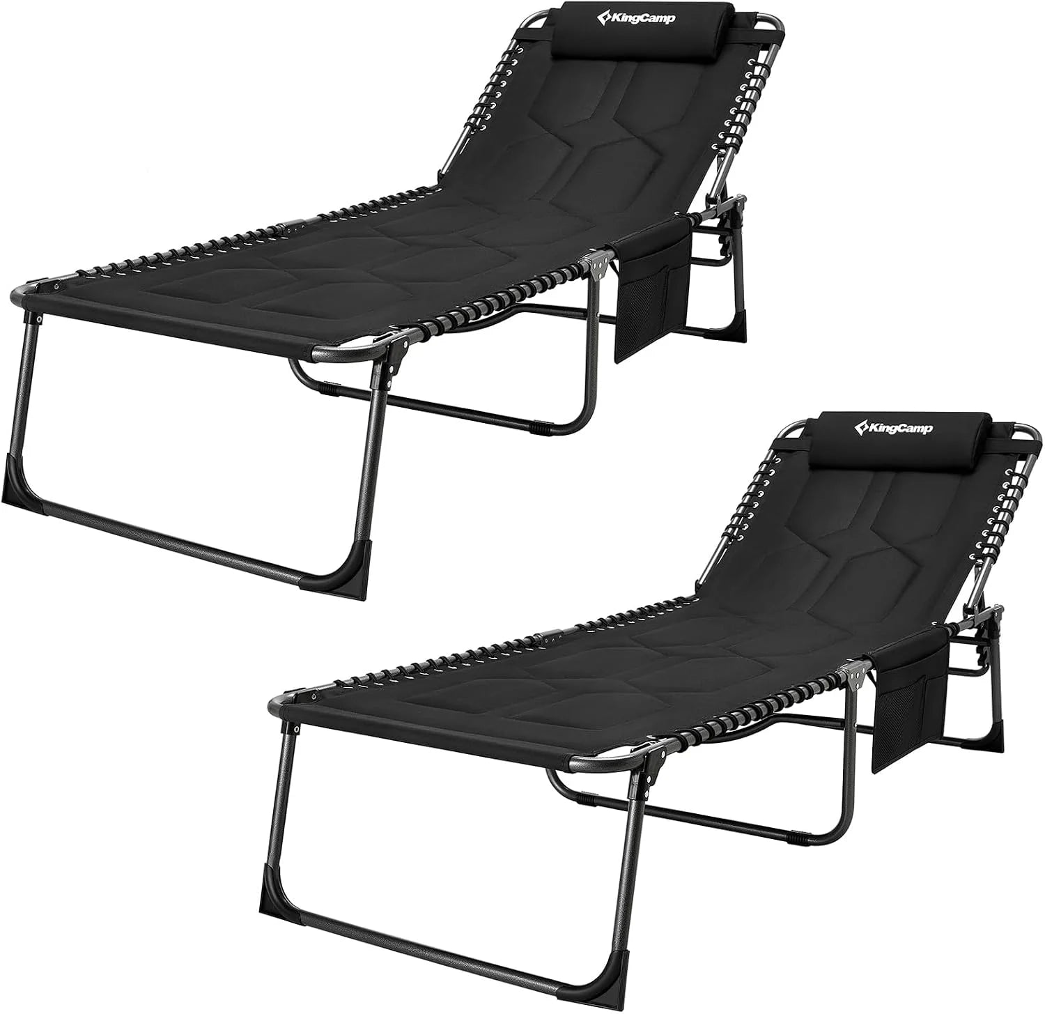 Special Oversized Tanning Chair, Extra-Wide Padded Folding Chase Lounge Chairs Portable Adjustable 5-Position 440lbs