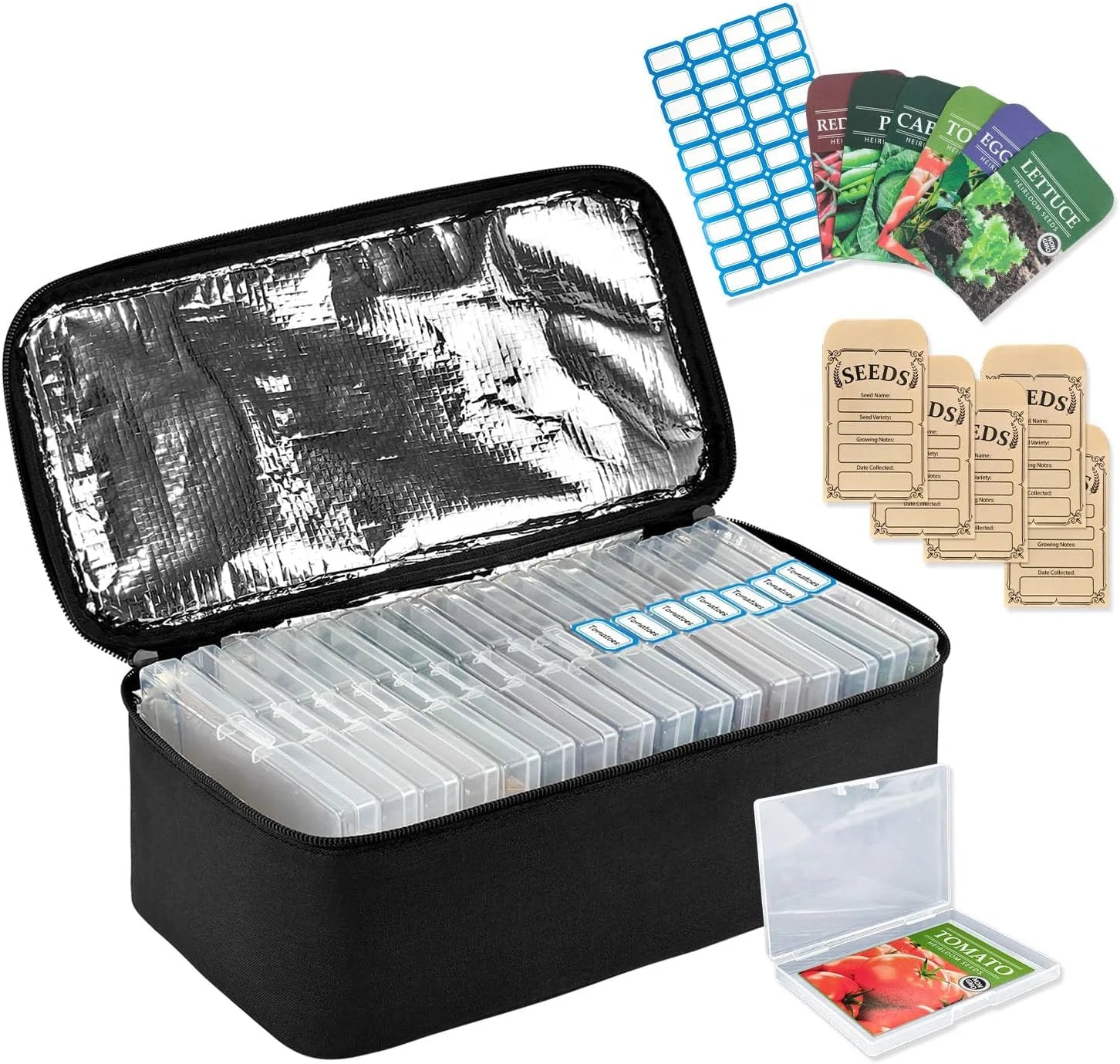 Special 26 Slot Seed storage Organizer Box Hold 80 to 100 seed packets - Image 2