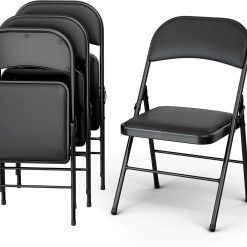 Special Modern Space 10 Pack Foldable Plastic Chair, Folding & Stackable, 350 lbs Capacity Steel Frame Seats for Indoor