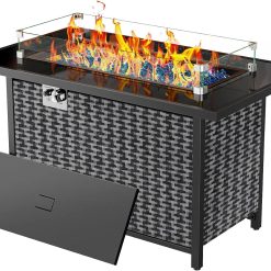 Alternative view of Special Ciays Large Propane Fire Pit 19 Inch, Gas Fire Pit with Grill Grate, Folding Legs, 58, 000 BTU