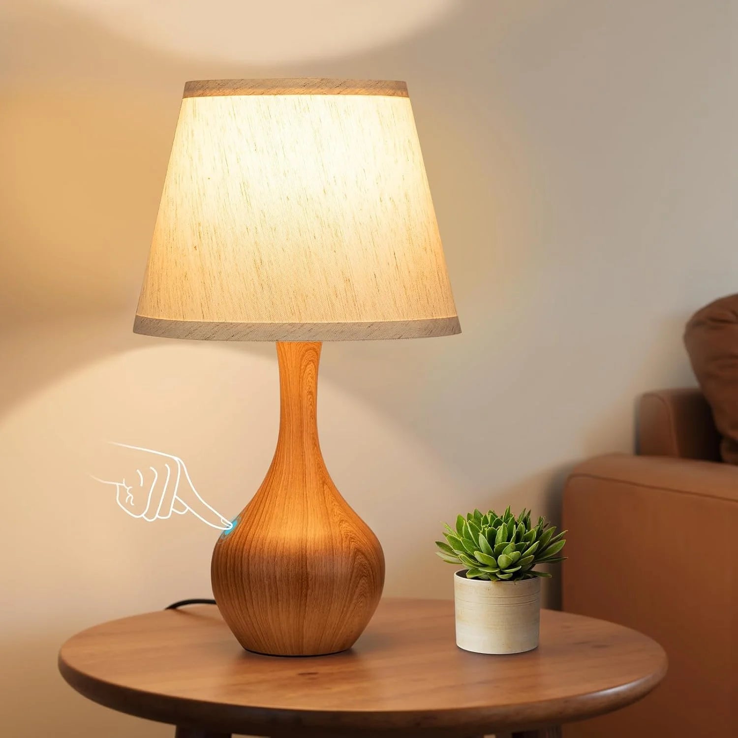 Special Touch Table Lamp, Dimmable, Bulb Included, Wood-Paint Desk Lamp for Kids Room - Image 5