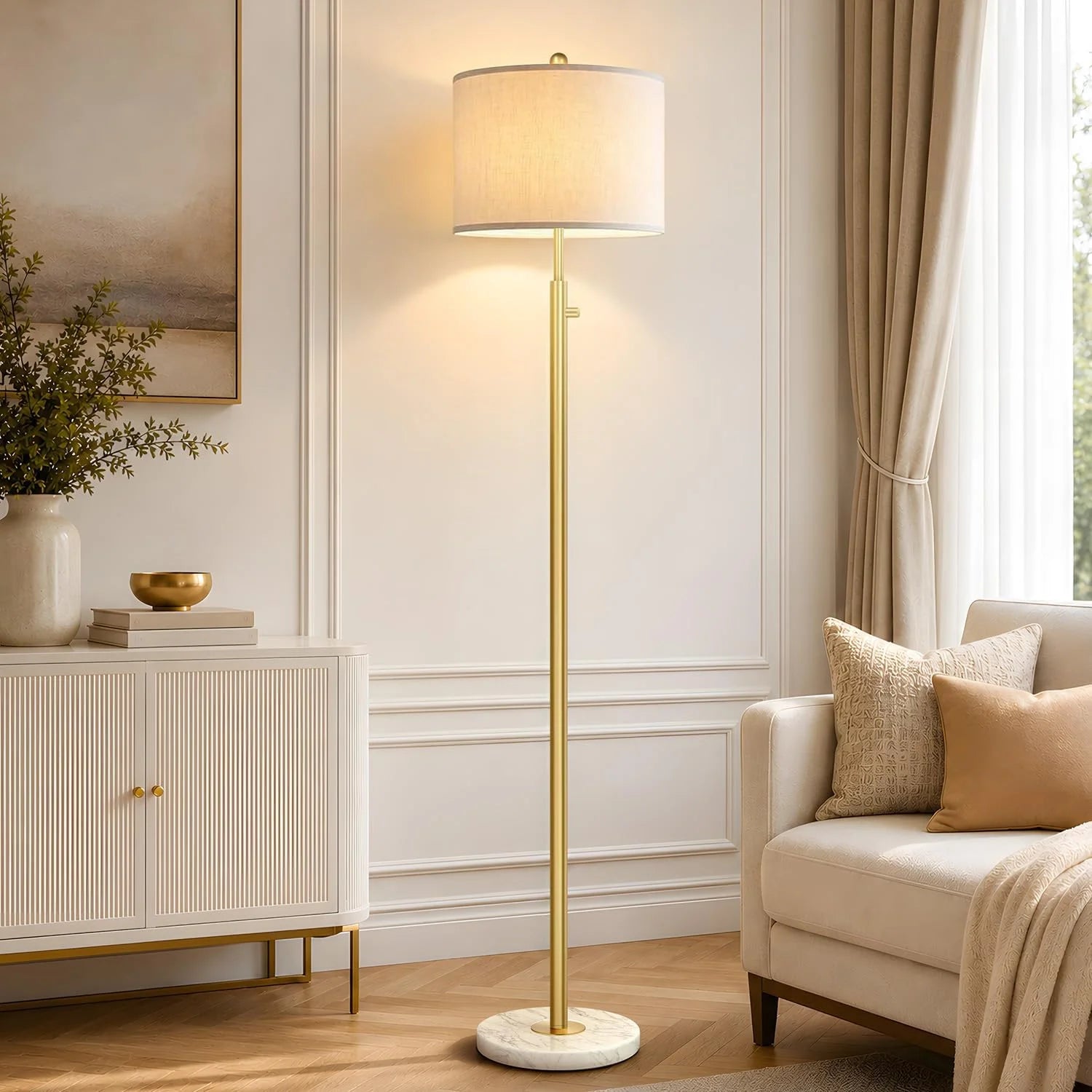 Special Nintiue Dimmable Gold Floor Lamp - Image 2