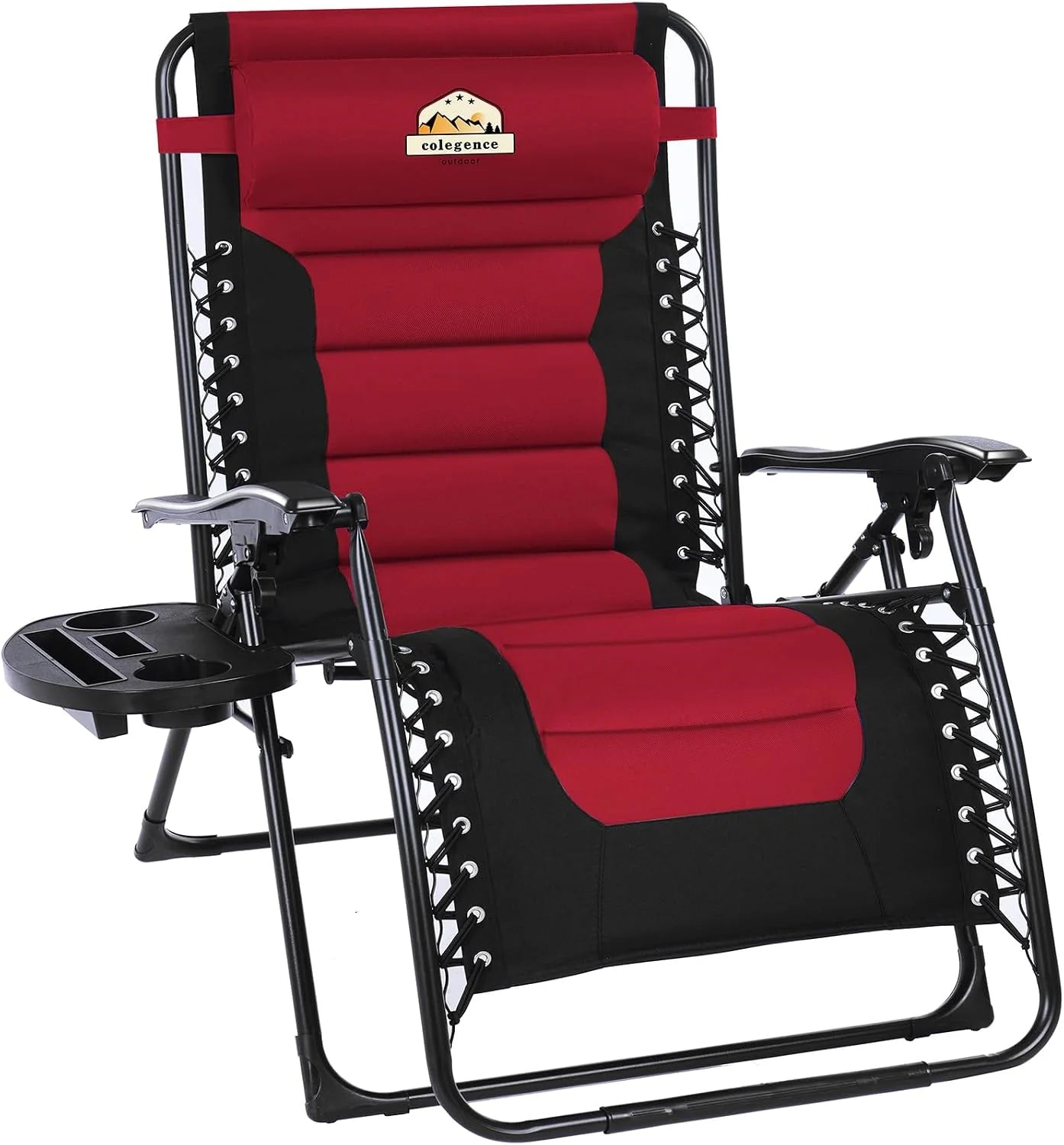 Special Oversized Padded Zero Gravity Lounge Chair, Foldable Patio Anti Gravity Reclining Chairs Folding Lawn Recliner - Image 9